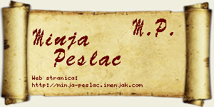 Minja Peslać vizit kartica
